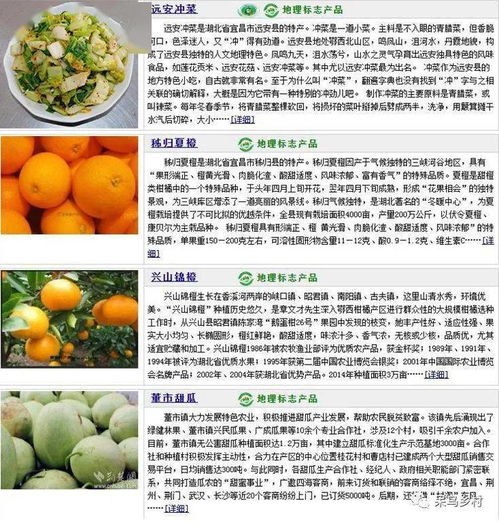 宜昌农产品地理保护标志产品,看看你的家乡有几个
